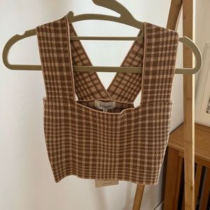 Böhme Milan Plaid Crop Top